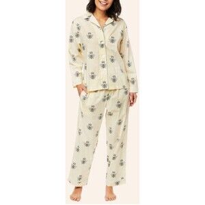 The Cats Pajamas Queen Bee Luxe Pima Cotton Pajama Set In Honey Woman’s L
